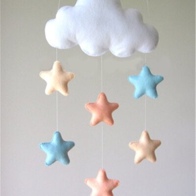 Nordic star cloud DIY hanging wall decorations baby bedroom photography accessories christmas best decor gift baby Mobile hanger ornament