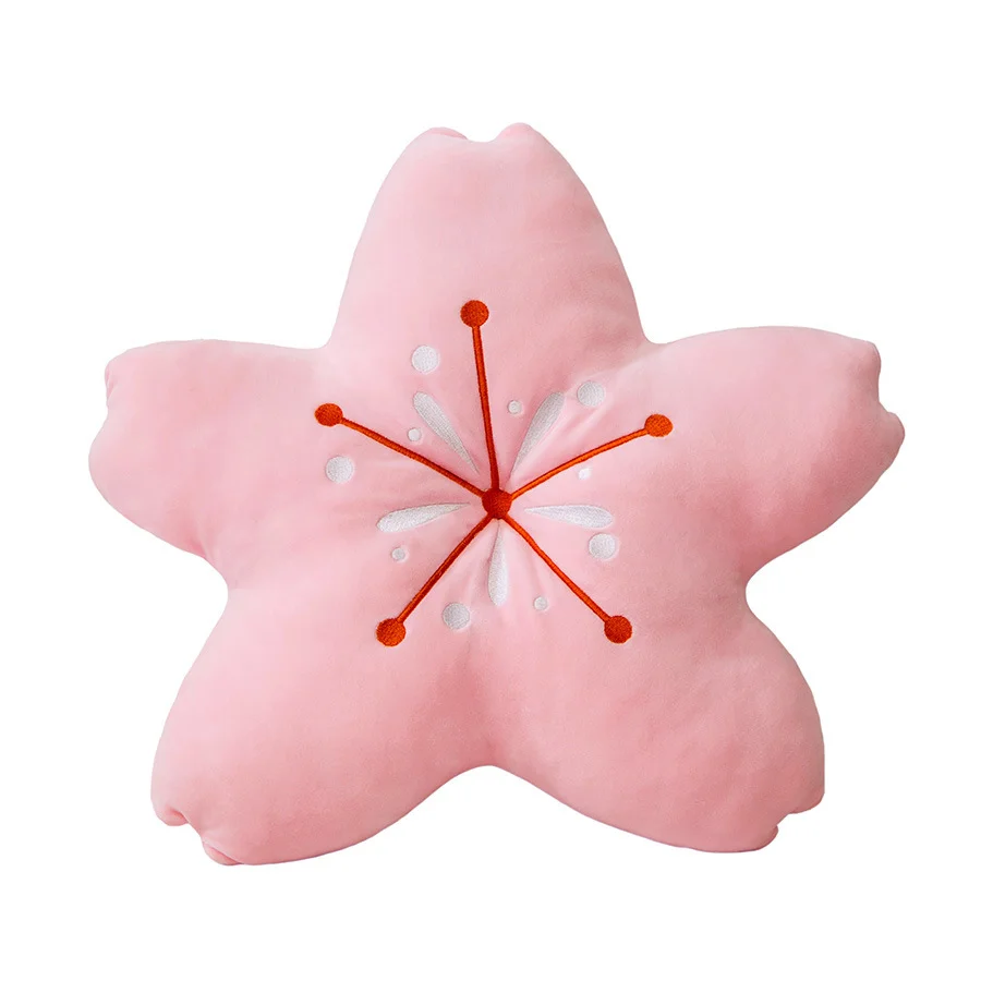 Ins Cherry Petals Pillow Girl Bedroom Living Room Decor Bay Window Floor Seat Cushion Plush Tatami Cherry Blossom Cushion