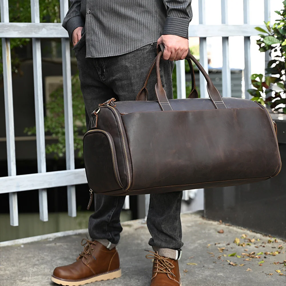 leather duffle bag